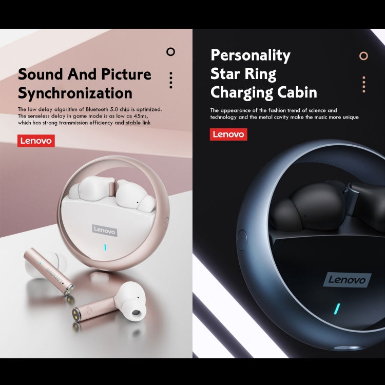 Lenovo LP60 TWS Wireless Bluetooth 5.3 Noise Reduction Earphone(White) - TWS Earphone by Lenovo | Online Shopping South Africa | PMC TechLife | Buy Now Pay Later Mobicred