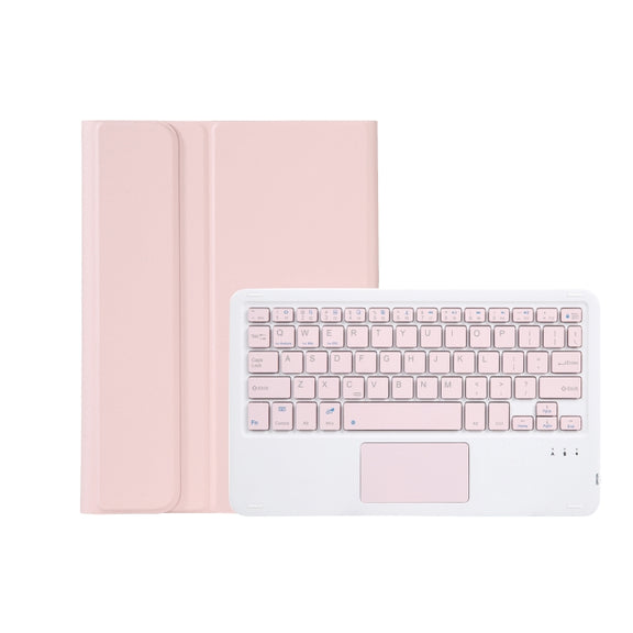 For Lenovo Xiaoxin Pad 2022 10.6 inch/Tab M10 Plus 10.6 3rd Gen 2022 AM20-A Lambskin Texture Bluetooth Touch Keyboard Leather Tablet Case (Pink)