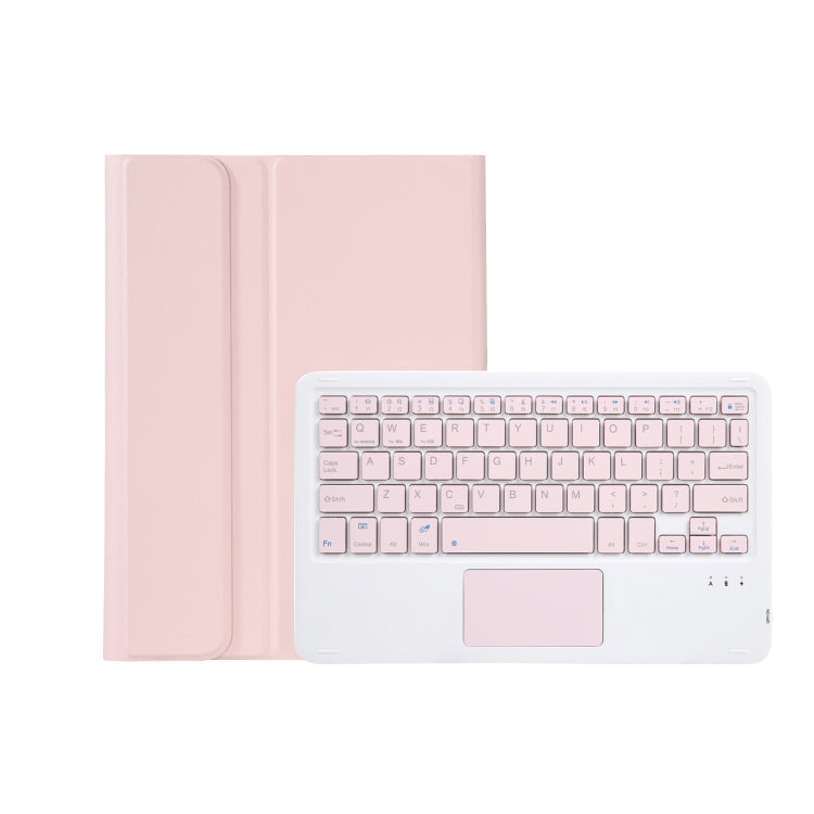 For Lenovo Xiaoxin Pad 2022 10.6 inch/Tab M10 Plus 10.6 3rd Gen 2022 AM20-A Lambskin Texture Bluetooth Touch Keyboard Leather Tablet Case (Pink)