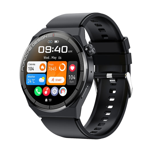 Ochstin 5HK46P 1.36 inch Round Screen Silicone Strap Smart Watch with Bluetooth Call Function(Black+Black) - free shipping - PMC Jewellery - Order now!