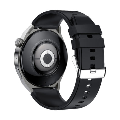Ochstin 5HK46P 1.36 inch Round Screen Silicone Strap Smart Watch with Bluetooth Call Function(Silver+Black) - free shipping - PMC Jewellery - Order now!