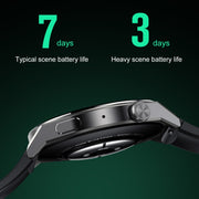 Ochstin 5HK46P 1.36 inch Round Screen Silicone Strap Smart Watch with Bluetooth Call Function(Silver+Black)