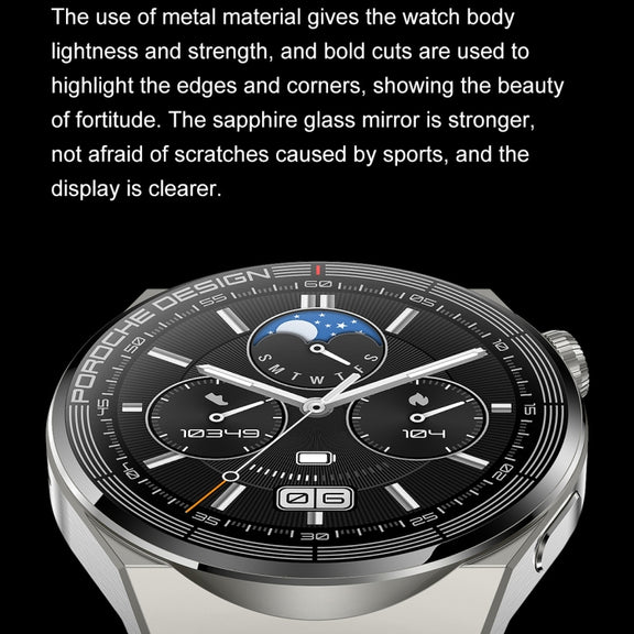 Ochstin 5HK46P 1.36 inch Round Screen Silicone Strap Smart Watch with Bluetooth Call Function(Silver+Black)