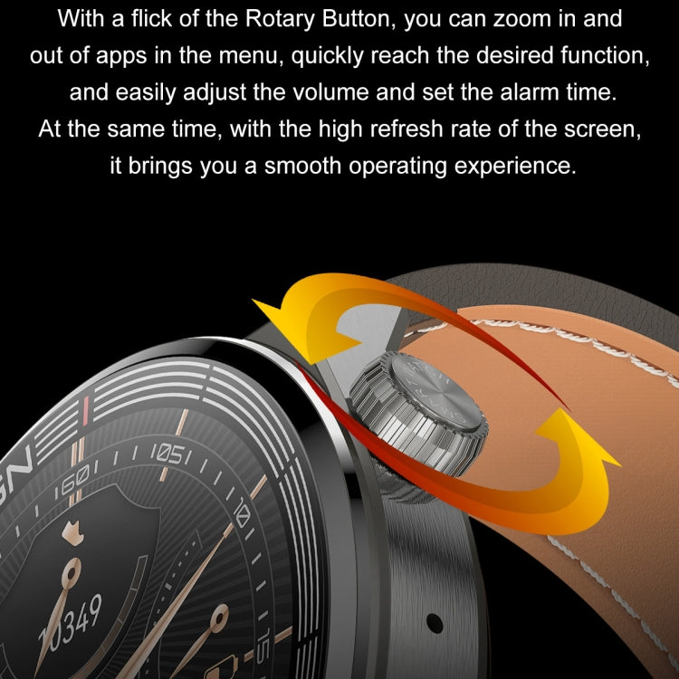Ochstin 5HK46P 1.36 inch Round Screen Silicone Strap Smart Watch with Bluetooth Call Function(Silver+Black) - free shipping - PMC Jewellery - Order now!