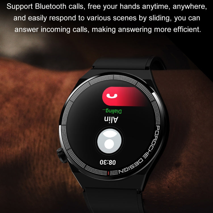 Ochstin 5HK46P 1.36 inch Round Screen Leather Strap Smart Watch with Bluetooth Call Function(Black) - free shipping - PMC TechLife - Order now!