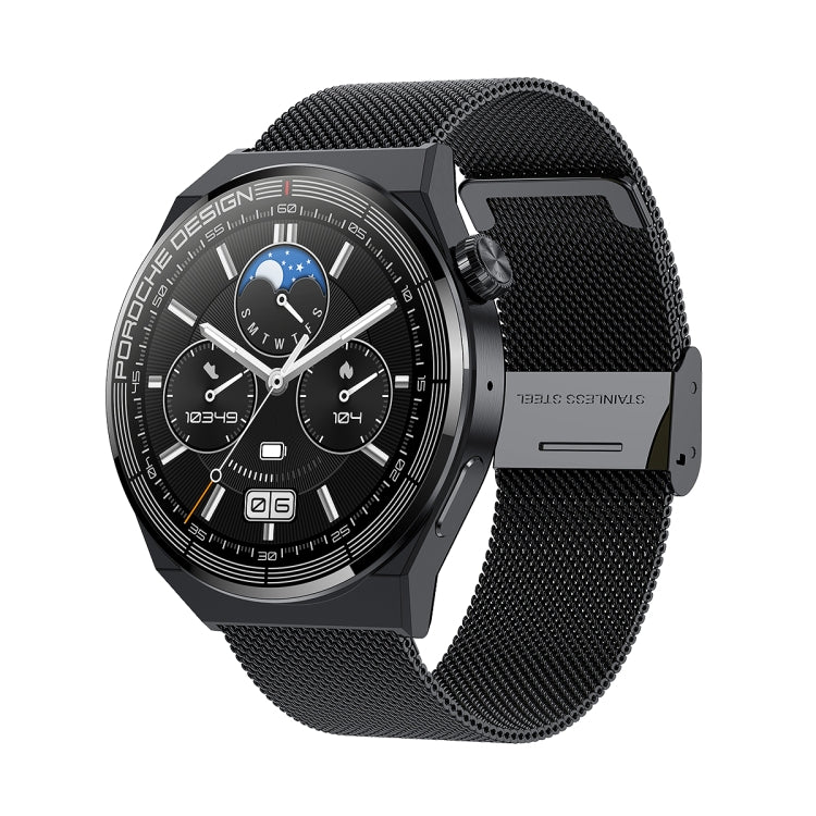 Ochstin 5HK46P 1.36 inch Round Screen Steel Strap Smart Watch with Bluetooth Call Function(Black) - free shipping - PMC Jewellery - Order now!