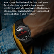 Ochstin 5HK46P 1.36 inch Round Screen Steel Strap Smart Watch with Bluetooth Call Function(Black)