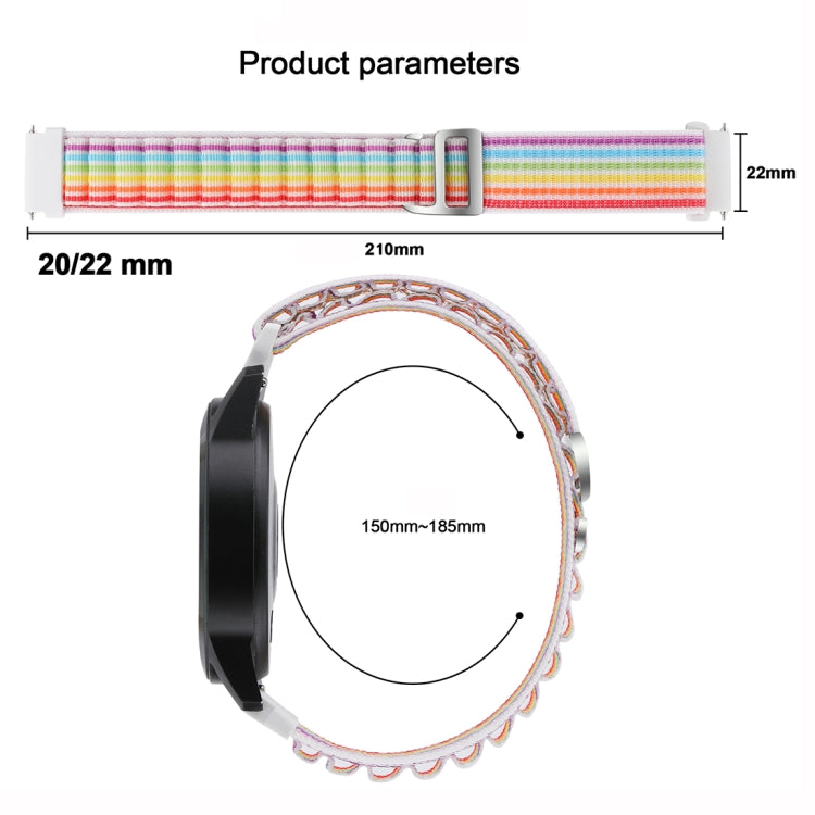 20mm Universal Nylon Loop Watch Band(Black) - 20mm Bands by PMC TechLife | Online Shopping South Africa | PMC TechLife | Buy Now Pay Later Mobicred