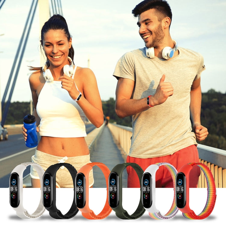 For Xiaomi Mi Band 3 / 4 / 5 / 6 / 7 Nylon Loop Watch Band(Seven Colors)