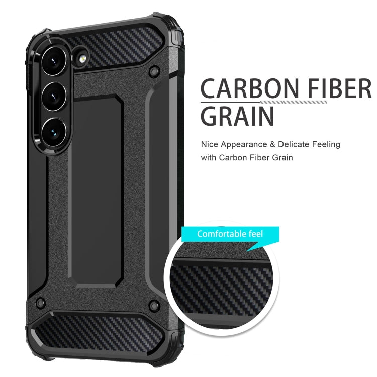 For Samsung Galaxy S23+ 5G Magic Armor TPU Hard PC Phone Case(Black)