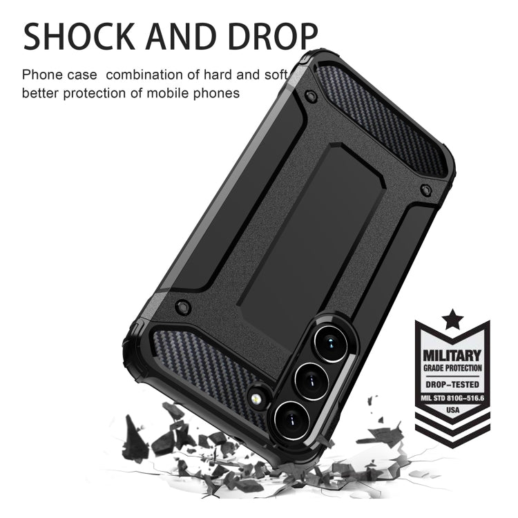 For Samsung Galaxy S23+ 5G Magic Armor TPU Hard PC Phone Case(Black)