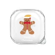 For Samsung Galaxy Buds Live Christmas Transparent TPU Earphone Case(Ragdoll)