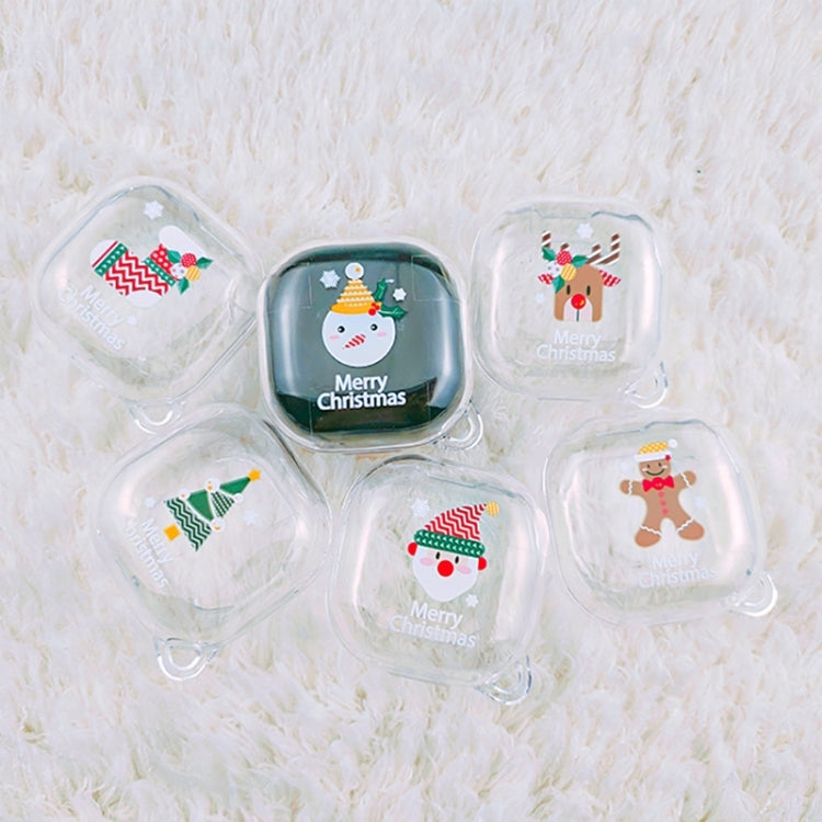 For Samsung Galaxy Buds Live Christmas Transparent TPU Earphone Case(Santa Claus)