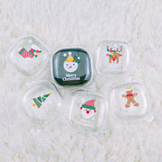 For Samsung Galaxy Buds Live Christmas Transparent TPU Earphone Case(Snowman)