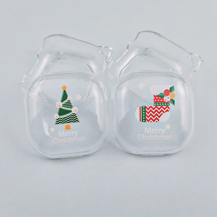 For Samsung Galaxy Buds Live Christmas Transparent TPU Earphone Case(Elk)