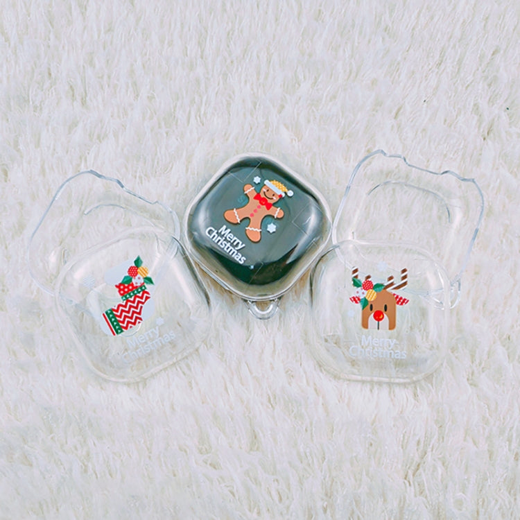 For Samsung Galaxy Buds Live Christmas Transparent TPU Earphone Case(Santa Claus)
