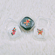 For Samsung Galaxy Buds Live Christmas Transparent TPU Earphone Case(Elk)