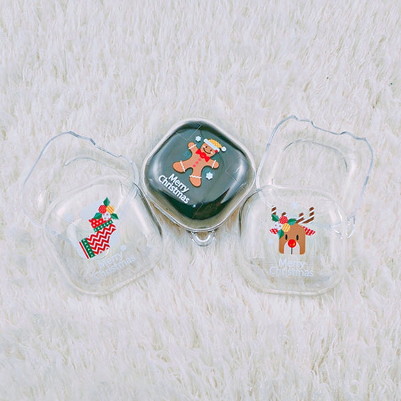 For Samsung Galaxy Buds Live Christmas Transparent TPU Earphone Case(Elk)