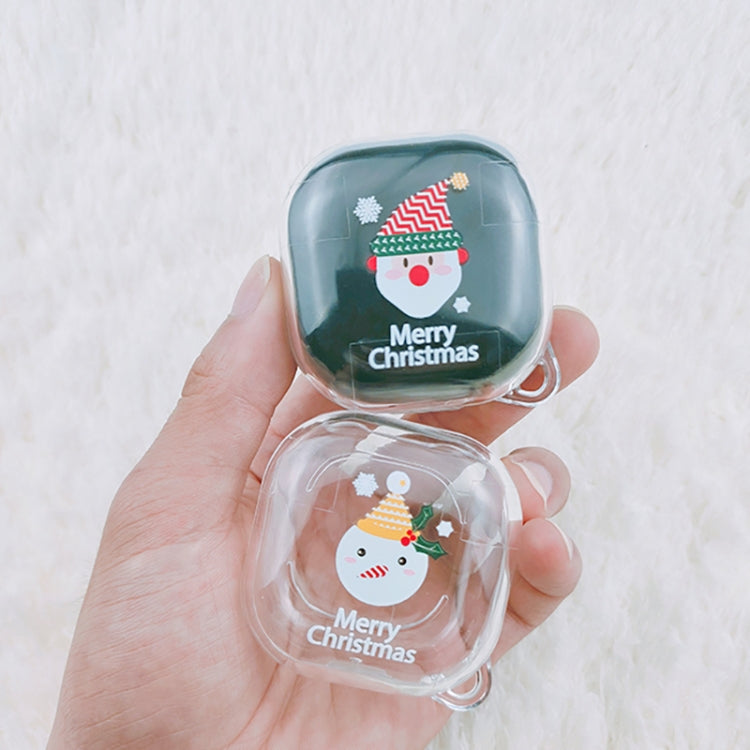 For Samsung Galaxy Buds Live Christmas Transparent TPU Earphone Case(Christmas Socks)