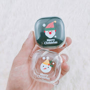 For Samsung Galaxy Buds Live Christmas Transparent TPU Earphone Case(Snowman)