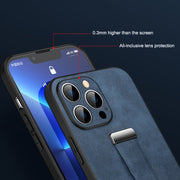 For iPhone 14 SULADA Cool Series PC + Leather Texture Skin Feel Phone Case(Orange)