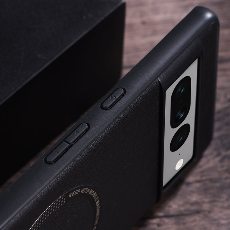 For Google Pixel 7 Pro Magsafe Magnetic Ring Leather Texture Phone Case(Green) - Google Cases by PMC TechLife | Online Shopping South Africa | PMC TechLife