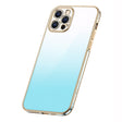 For iPhone 14 Pro SULADA Iridescence Series Plating Transparent Gradient Phone Case(Blue) - iPhone 14 Pro Cases by SULADA | Online Shopping South Africa | PMC TechLife | Buy Now Pay Later Mobicred
