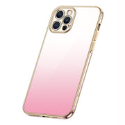 For iPhone 14 Pro Max SULADA Iridescence Series Plating Transparent Gradient Phone Case(Pink)