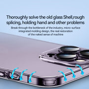 For iPhone 14 Pro SULADA Crystal Steel Series TPU Transparent Phone Case(Black)