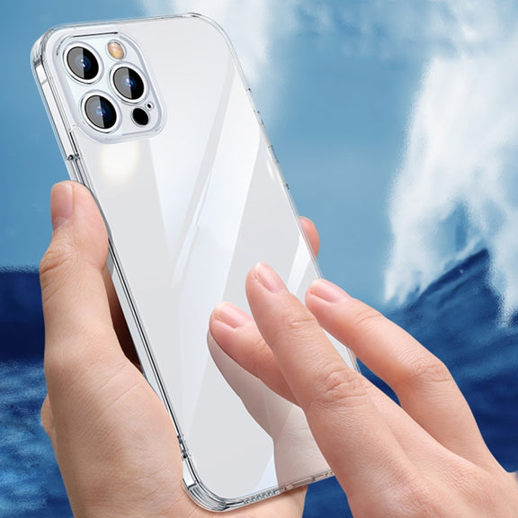 For iPhone 14 Plus SULADA Frosted Series Shockproof Transparent TPU Phone Case(Black)