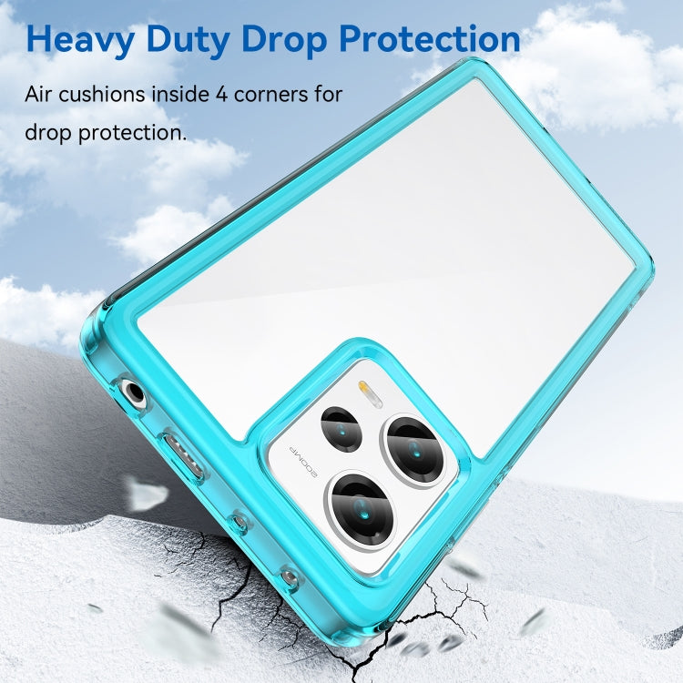 For Xiaomi Redmi Note 12 Pro+ China / Global Colorful Series Acrylic + TPU Phone Case(Transparent Blue)