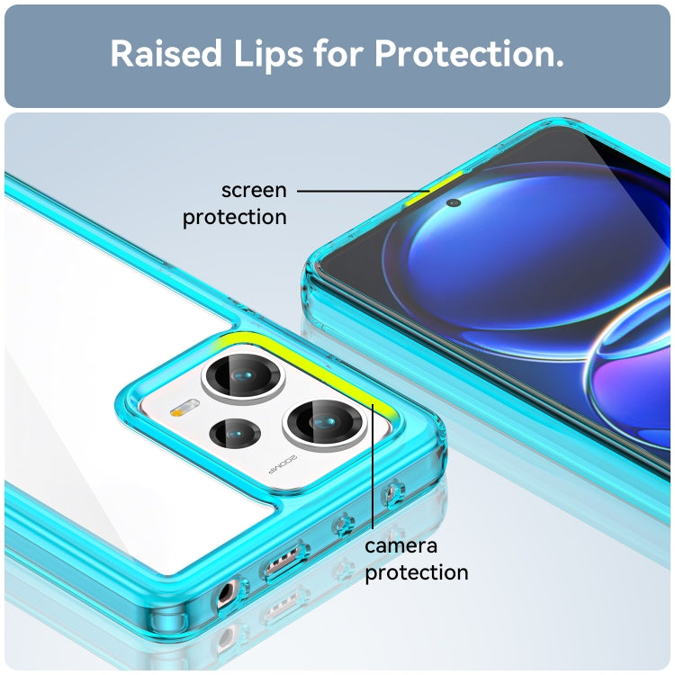 For Xiaomi Redmi Note 12 Pro+ China / Global Colorful Series Acrylic + TPU Phone Case(Transparent Blue) - free shipping - PMC TechLife - Order now!