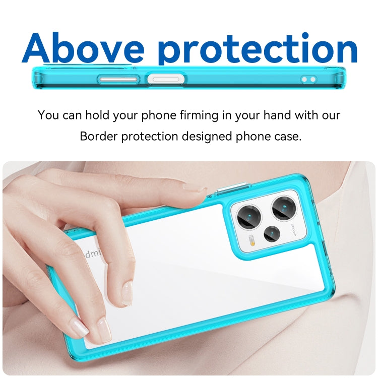 For Xiaomi Redmi Note 12 Pro+ China / Global Colorful Series Acrylic + TPU Phone Case(Transparent Blue) - free shipping - PMC TechLife - Order now!