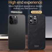For iPhone 14 Plus SULADA Shockproof TPU + Handmade Leather Phone Case(Green)