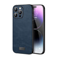 For iPhone 14 Pro SULADA Shockproof TPU + Handmade Leather Phone Case(Blue) - iPhone 14 Pro Cases by SULADA | Online Shopping South Africa | PMC TechLife