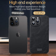 For iPhone 14 Pro Max SULADA Shockproof TPU + Handmade Leather Phone Case(Green)