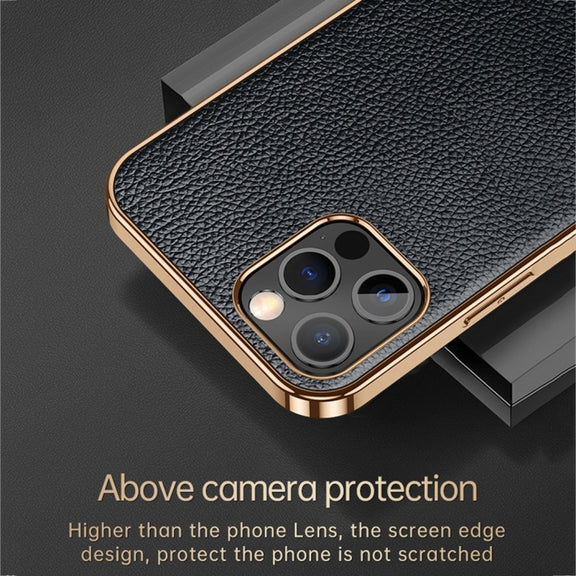 For iPhone 14 Pro SULADA Shockproof TPU + Handmade Leather Phone Case(Red)