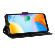 For Xiaomi Redmi 10C Multifunctional Horizontal Flip Leather Case with Three Card Slot(Black)