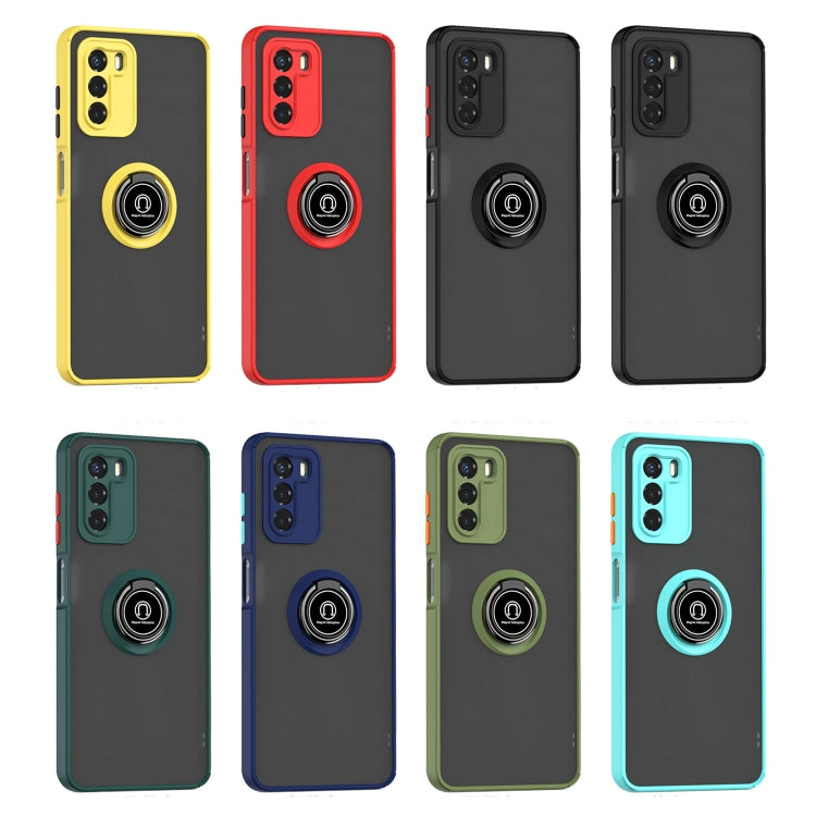 For ZTE Blade V40 Vita Q Shadow 1 Series TPU + PC Phone Case with Ring(Black+Red) - free shipping - PMC Jewellery - Order now!