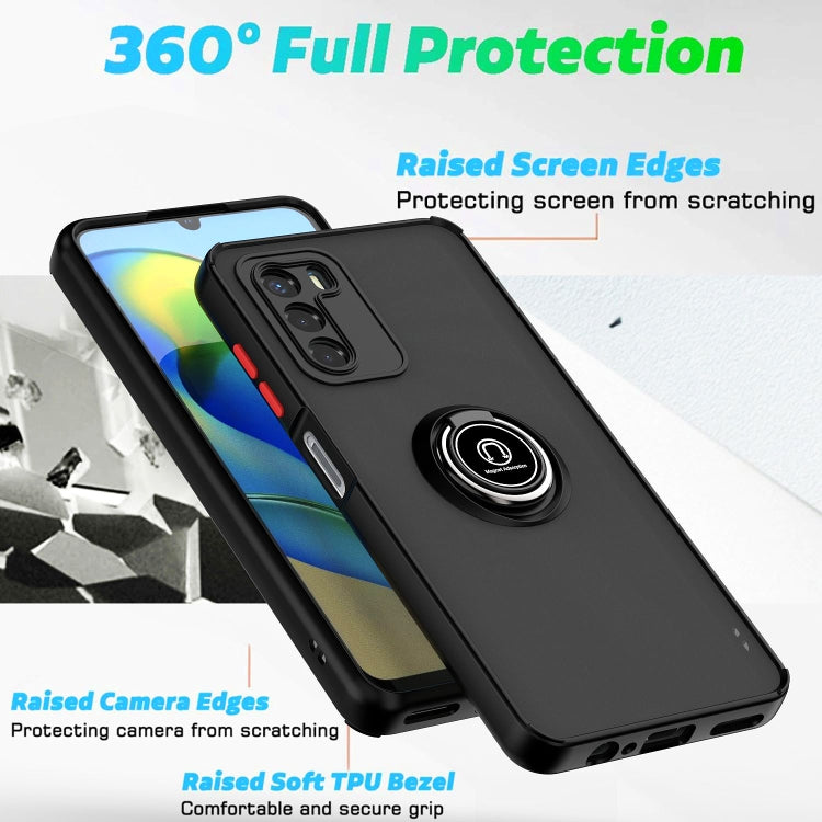 For ZTE Blade V40 Vita Q Shadow 1 Series TPU + PC Phone Case with Ring(Black+Red) - free shipping - PMC Jewellery - Order now!