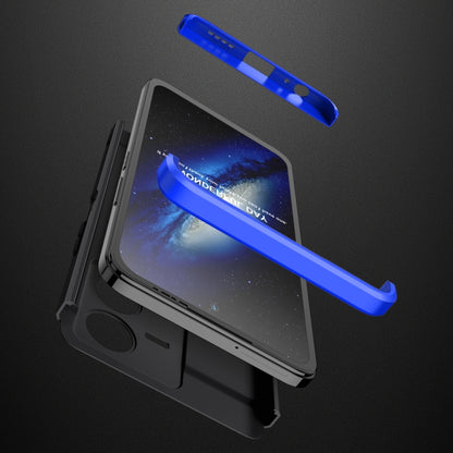 For vivo Y22 / Y22s GKK Three Stage Splicing Full Coverage PC Phone Case(Black Blue) - vivo Cases by GKK | Online Shopping South Africa | PMC Jewellery | Buy Now Pay Later Mobicred