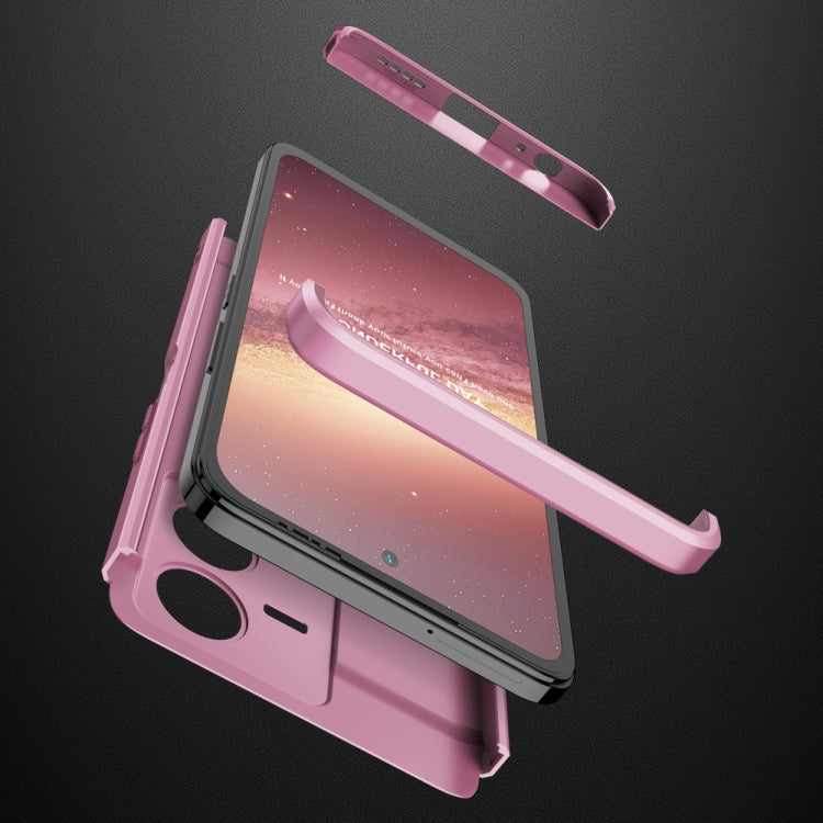 For vivo Y22 / Y22s GKK Three Stage Splicing Full Coverage PC Phone Case(Rose Gold) - vivo Cases by GKK | Online Shopping South Africa | PMC Jewellery | Buy Now Pay Later Mobicred