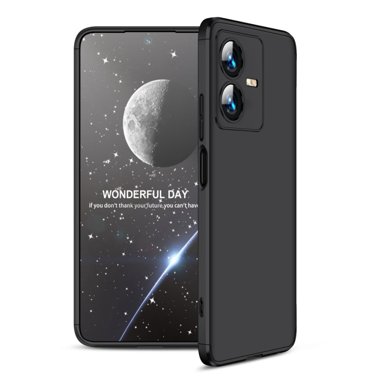 For vivo Y22 / Y22s GKK Three Stage Splicing Full Coverage PC Phone Case(Black) - vivo Cases by GKK | Online Shopping South Africa | PMC Jewellery | Buy Now Pay Later Mobicred