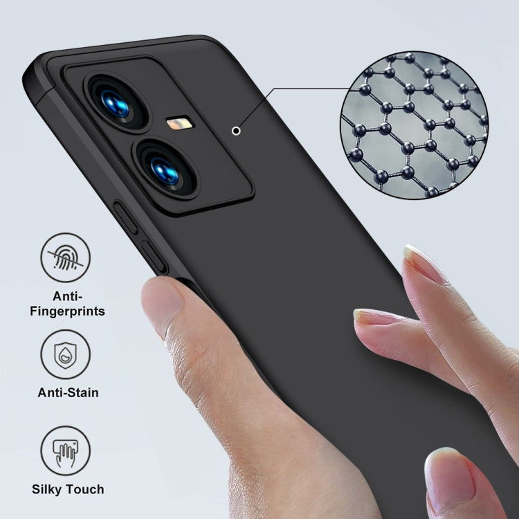 For vivo Y22 / Y22s GKK Three Stage Splicing Full Coverage PC Phone Case(Black) - vivo Cases by GKK | Online Shopping South Africa | PMC Jewellery | Buy Now Pay Later Mobicred