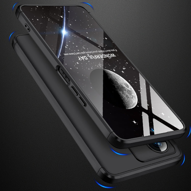 For vivo Y22 / Y22s GKK Three Stage Splicing Full Coverage PC Phone Case(Black) - vivo Cases by GKK | Online Shopping South Africa | PMC Jewellery | Buy Now Pay Later Mobicred