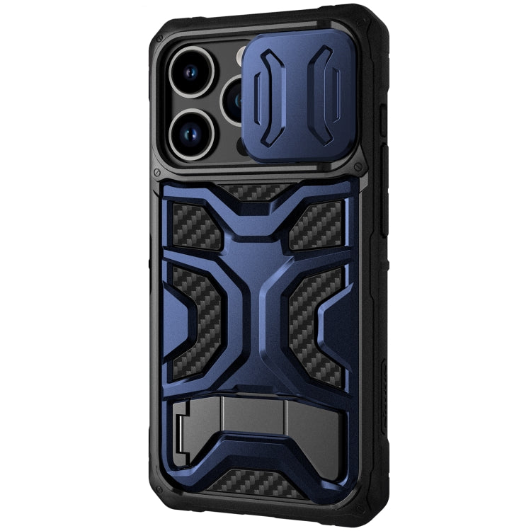 For iPhone 14 Pro NILLKIN Sliding Camera Cover Design TPU + PC Phone Case(Blue)