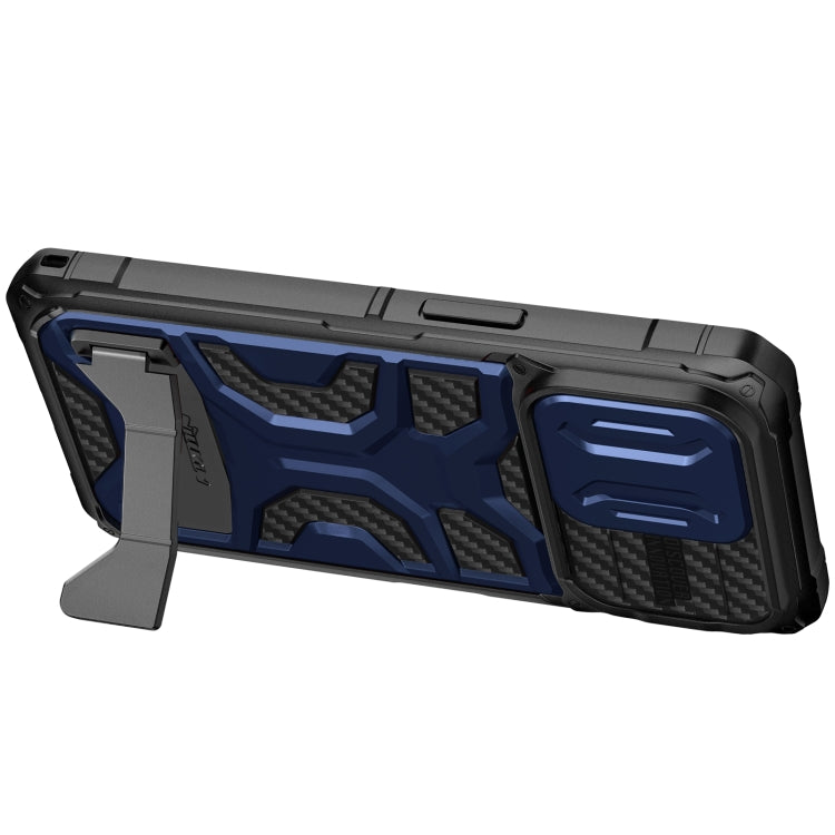 For iPhone 14 Pro NILLKIN Sliding Camera Cover Design TPU + PC Magnetic Phone Case(Blue) - iPhone 14 Pro Cases by NILLKIN | Online Shopping South Africa | PMC TechLife | Buy Now Pay Later Mobicred