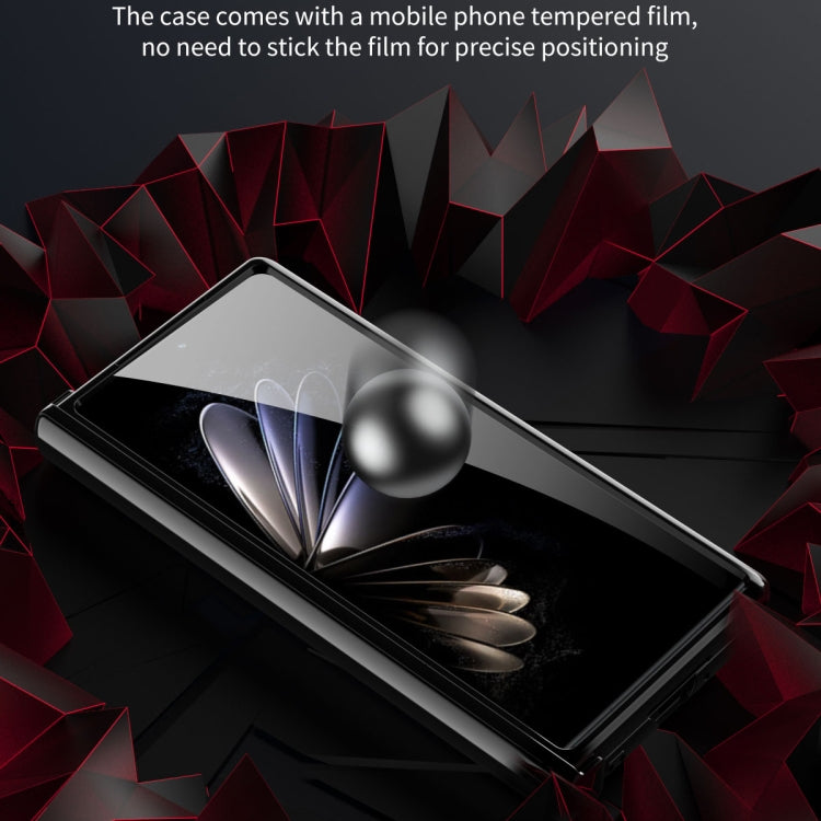 For Xiaomi Mix Fold 2 Magnetic Hinges Plating Phone Case with Holder(Silver) - Xiaomi Cases by PMC TechLife | Online Shopping South Africa | PMC TechLife