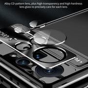 For Xiaomi Mix Fold 2 Magnetic Hinges Plating Phone Case with Holder(Champagne Gold)