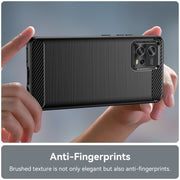 For Motorola Moto G72 5G Brushed Texture Carbon Fiber TPU Phone Case(Black)